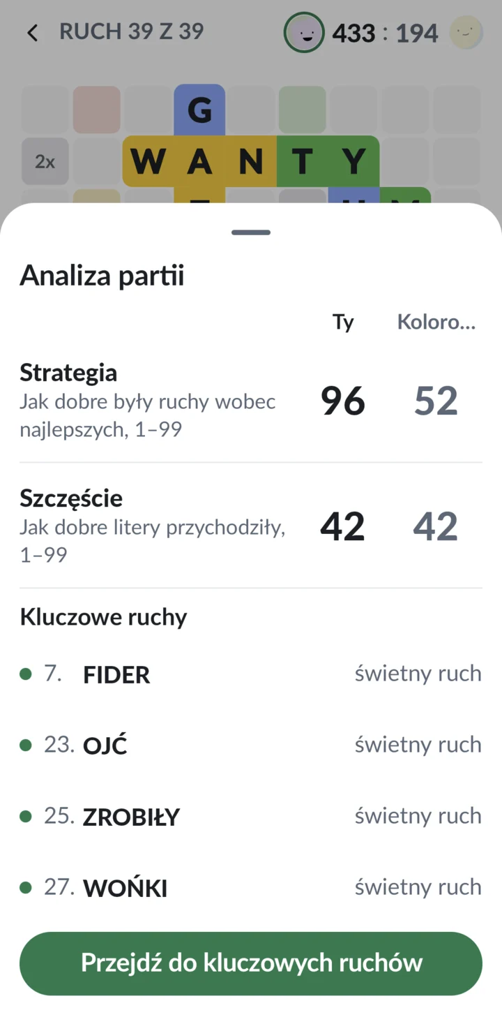 Analiza partii: strategia, szczęście i kluczowe ruchy